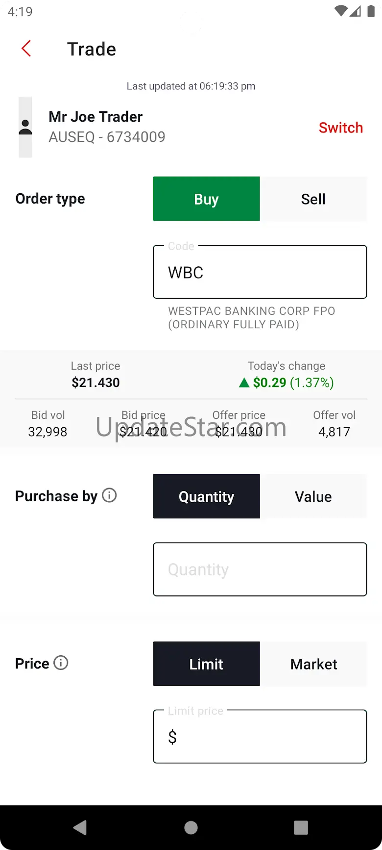 Westpac Share Trading 5.7.0