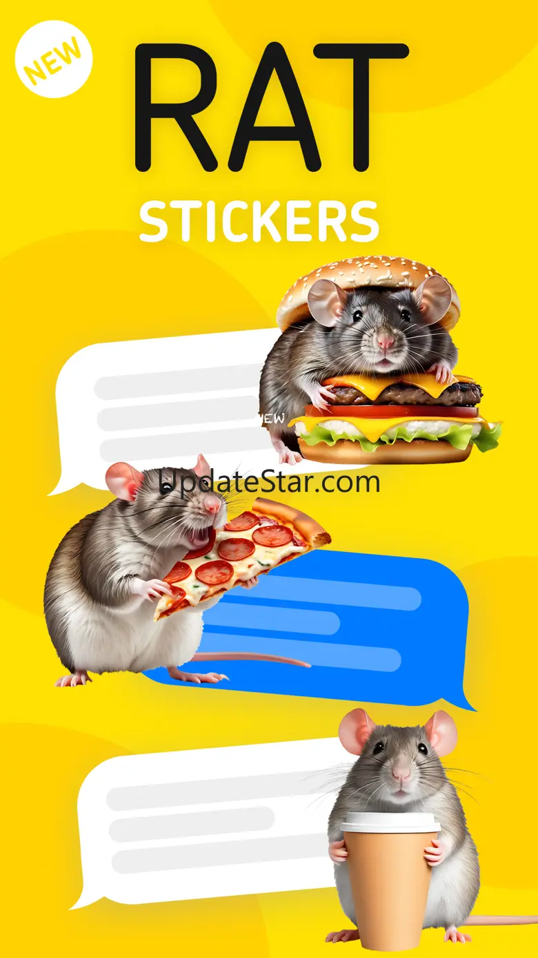 Rat Stickers: Pizza, Burger... 1.7