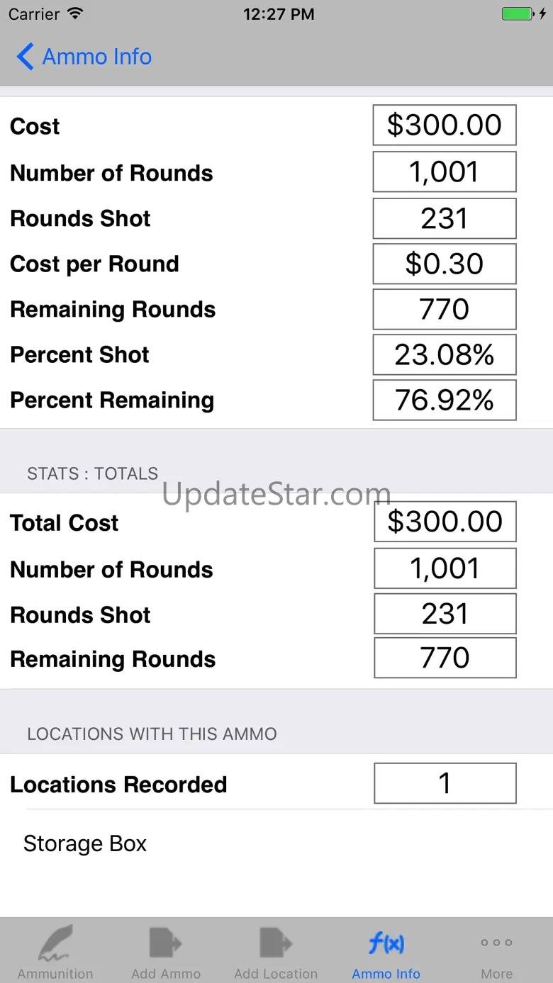 Ammo Inventory,Price per Round 6.11