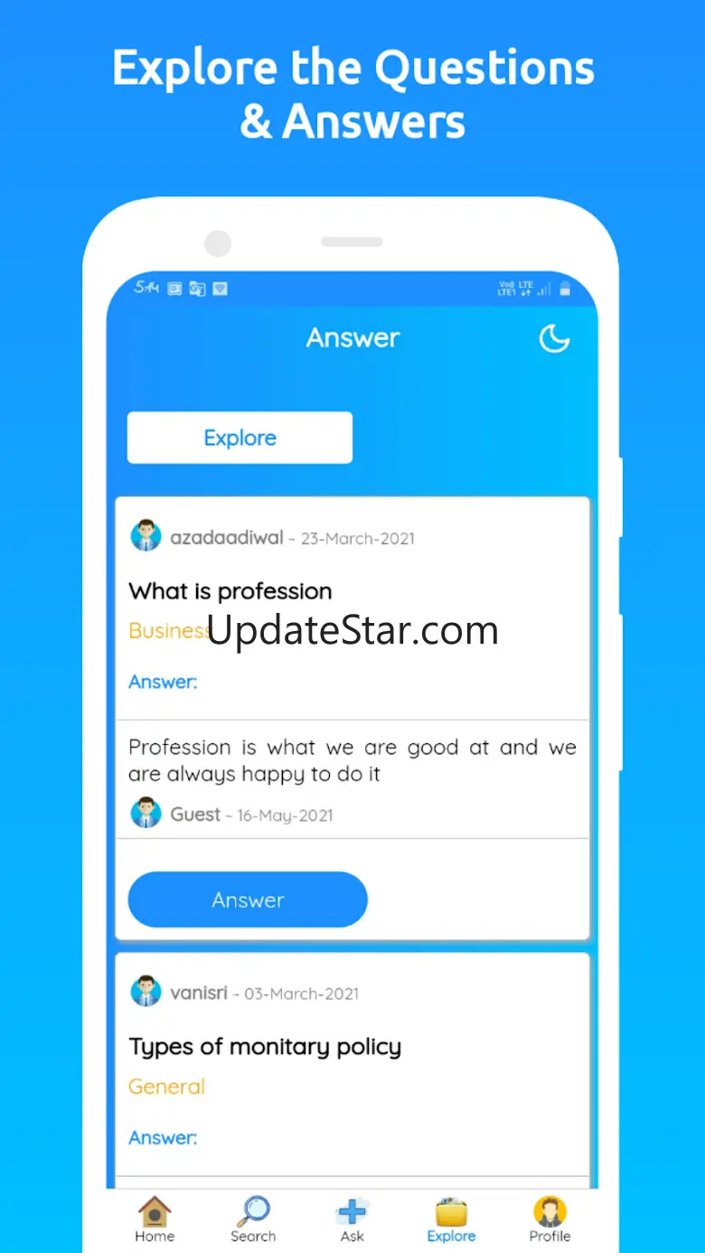 Answer - Ask Questions, Doubts