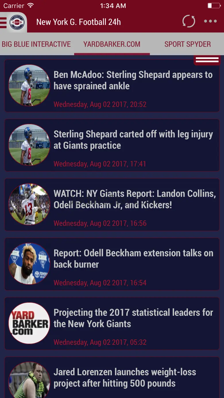 24h News for New York Giants 3.0.3