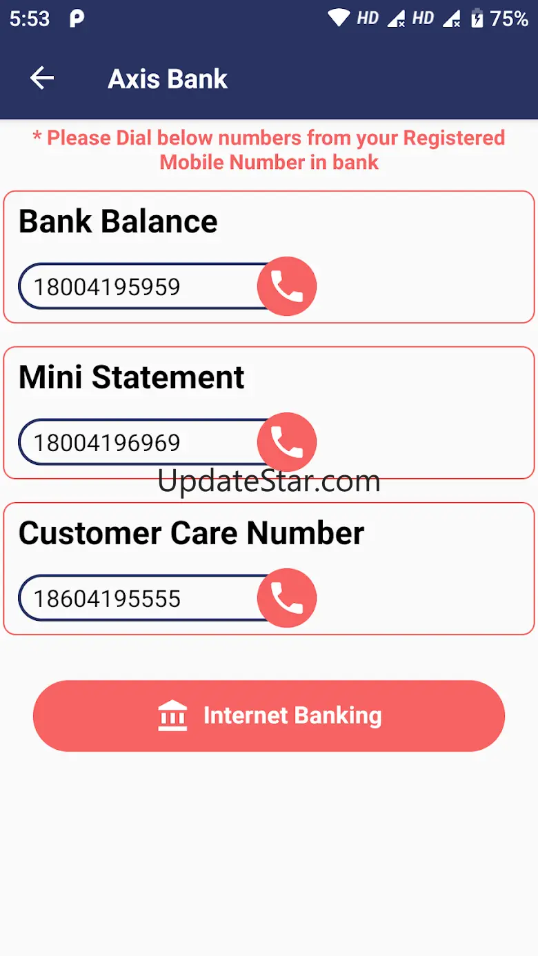 Bank Balance Check 2.21