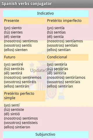 Spanish verbs conjugator 62