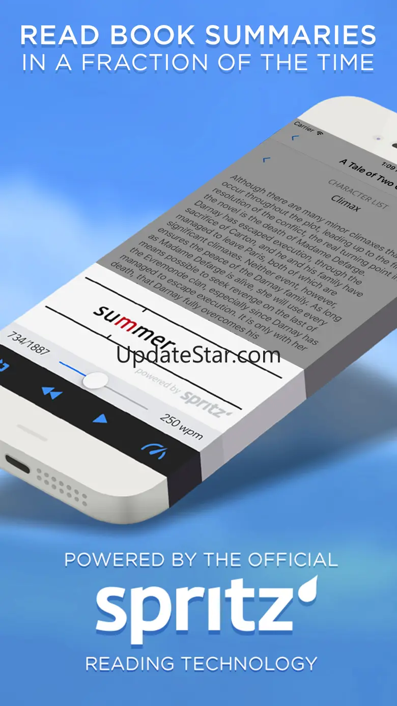 Book Notes - Summaries of Classic Literature Read Study Guides with Spritz Spark Cliffs 1.2.4