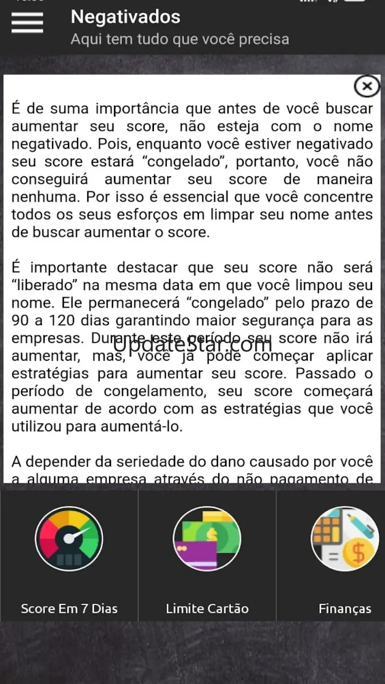 Consultar Aumentar Score-Guia