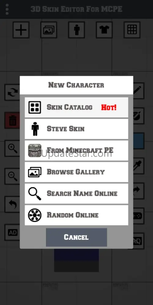 3D Skin Editor for MCPE 1.7