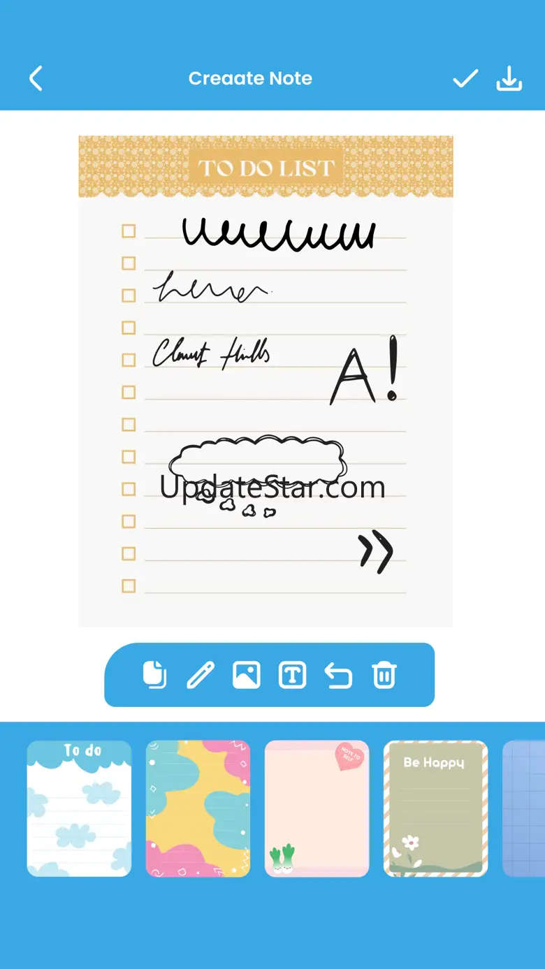 Write notes on the screen 2.1