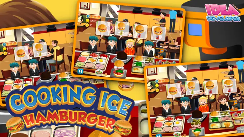 Cooking Hamburger Ice - Games Maker Food Burger 2