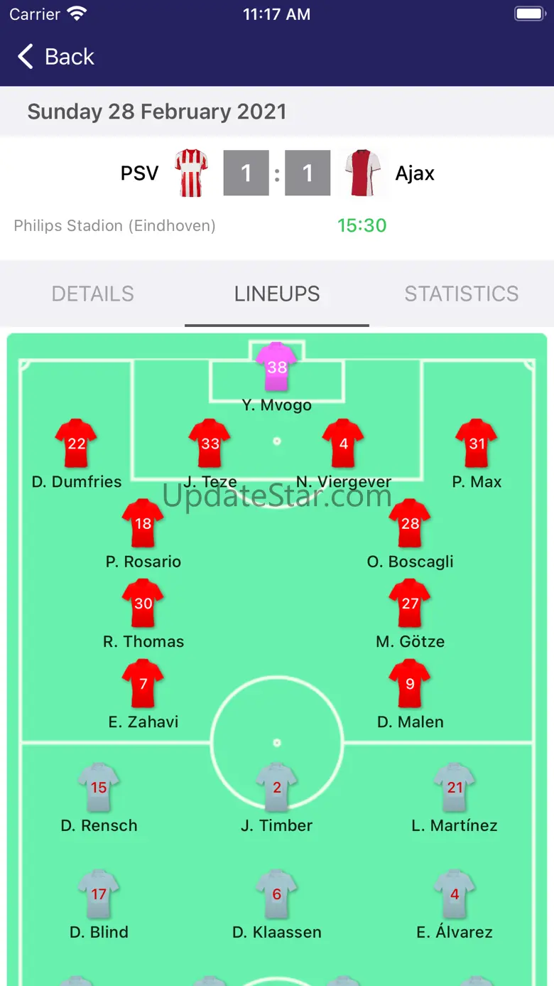 Live Scores for Eredivisie App 2.2.6