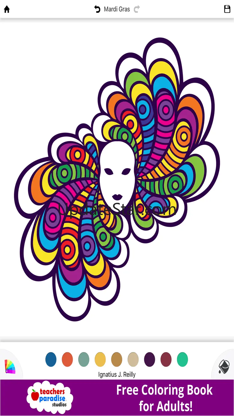 Coloring Book for Adults: Mardi Gras Fat Tuesday 1.0