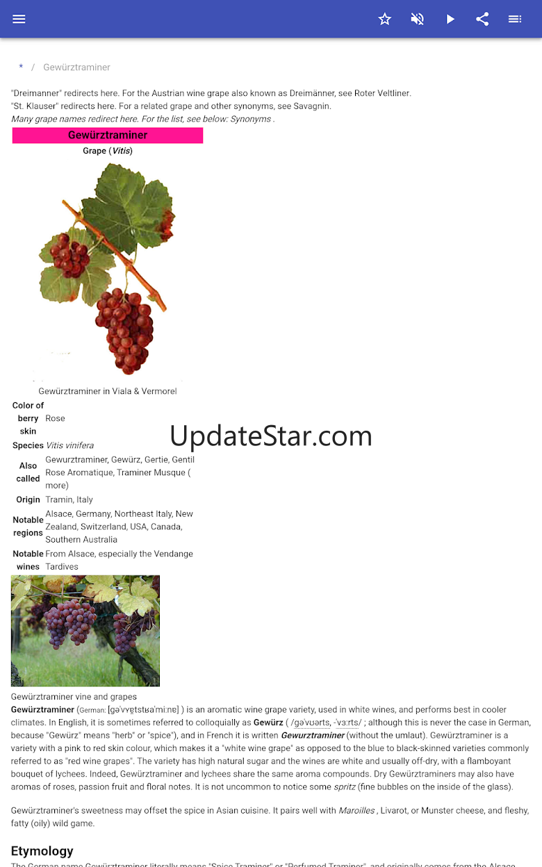 Grape varieties 80.91.30