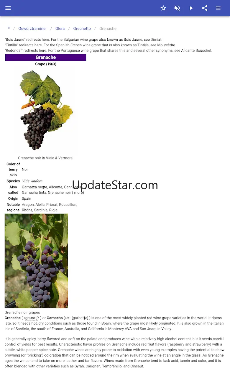 Grape varieties 80.91.30