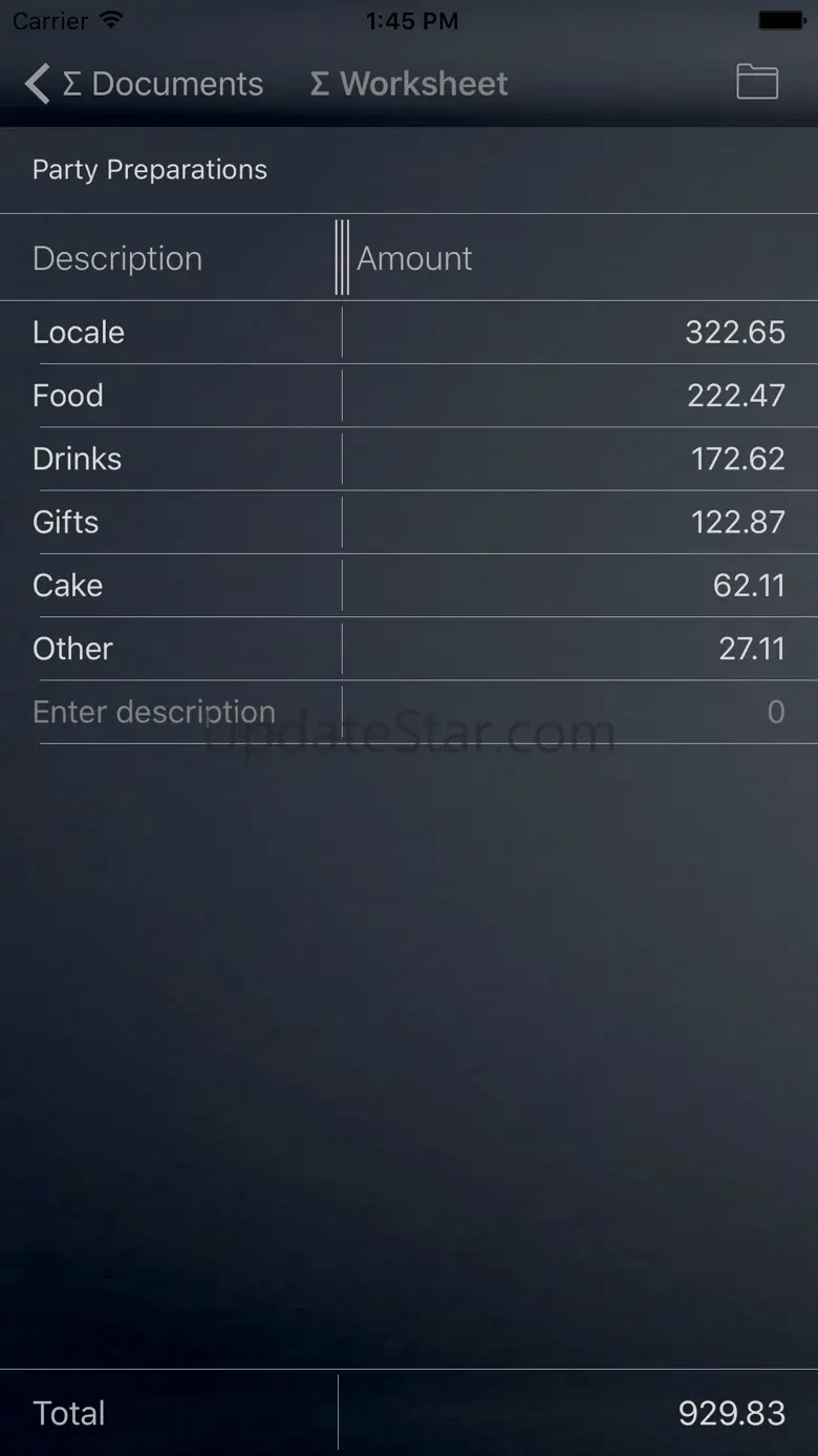 Sum Calculator & Spreadsheet 1.40