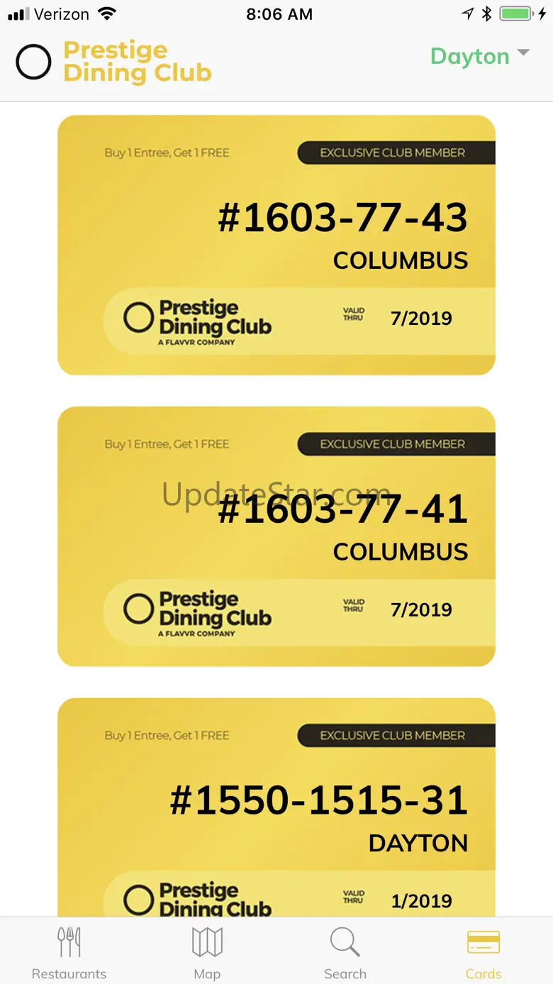 Prestige Dining Club 2.1.0