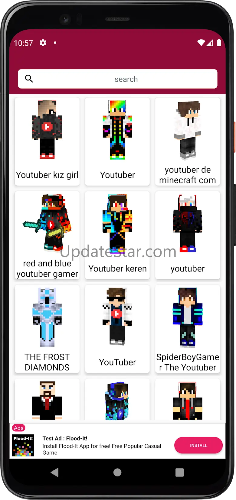 Skin de Youtuber Minecraft PE 10.0