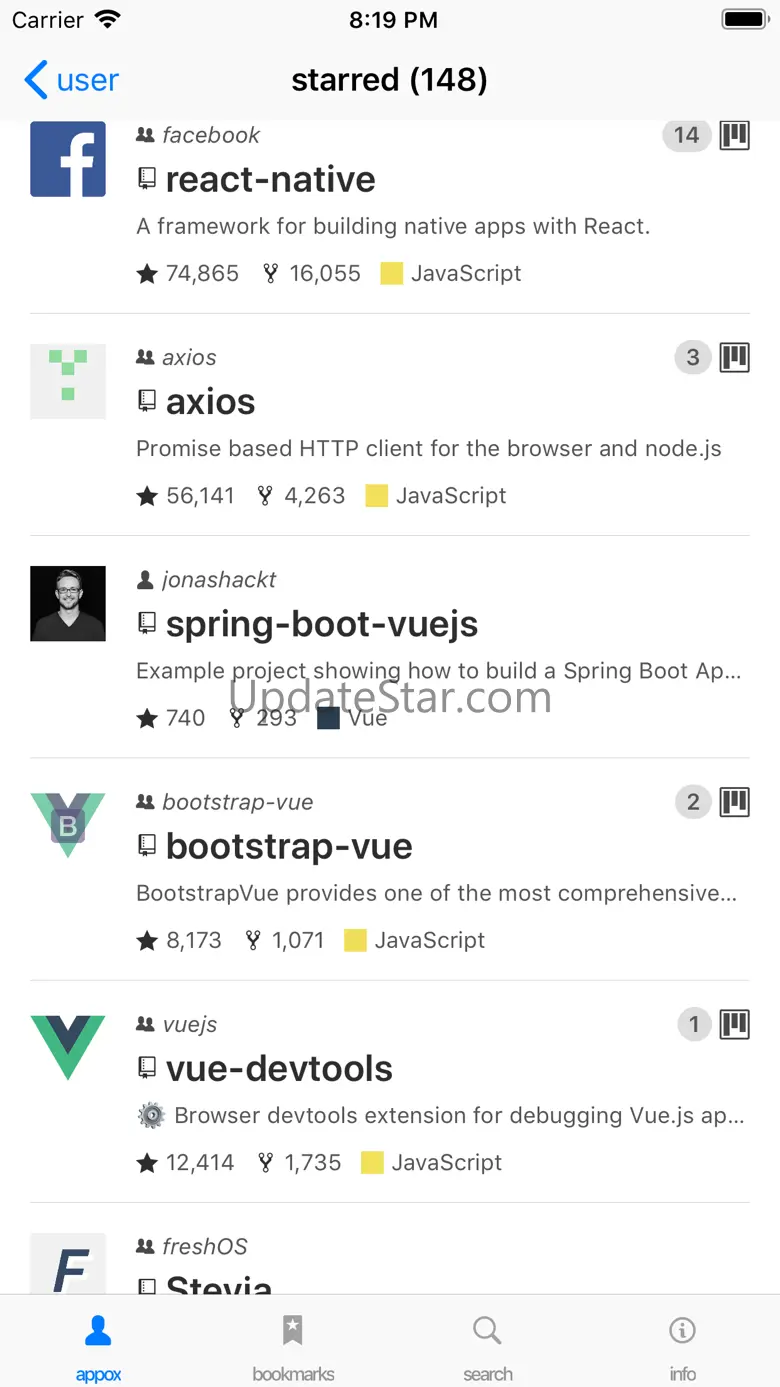 Project Viewer for GitHub 1.1.1