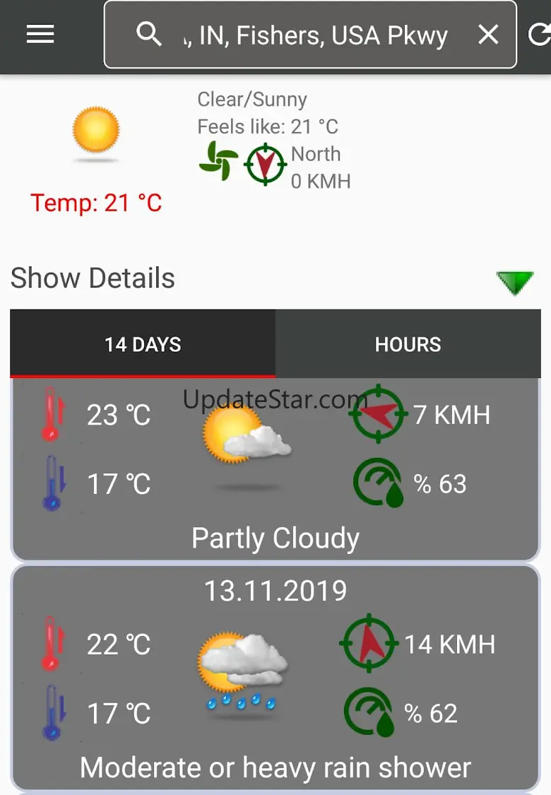 Weather Forecast. 14 Day 10.2