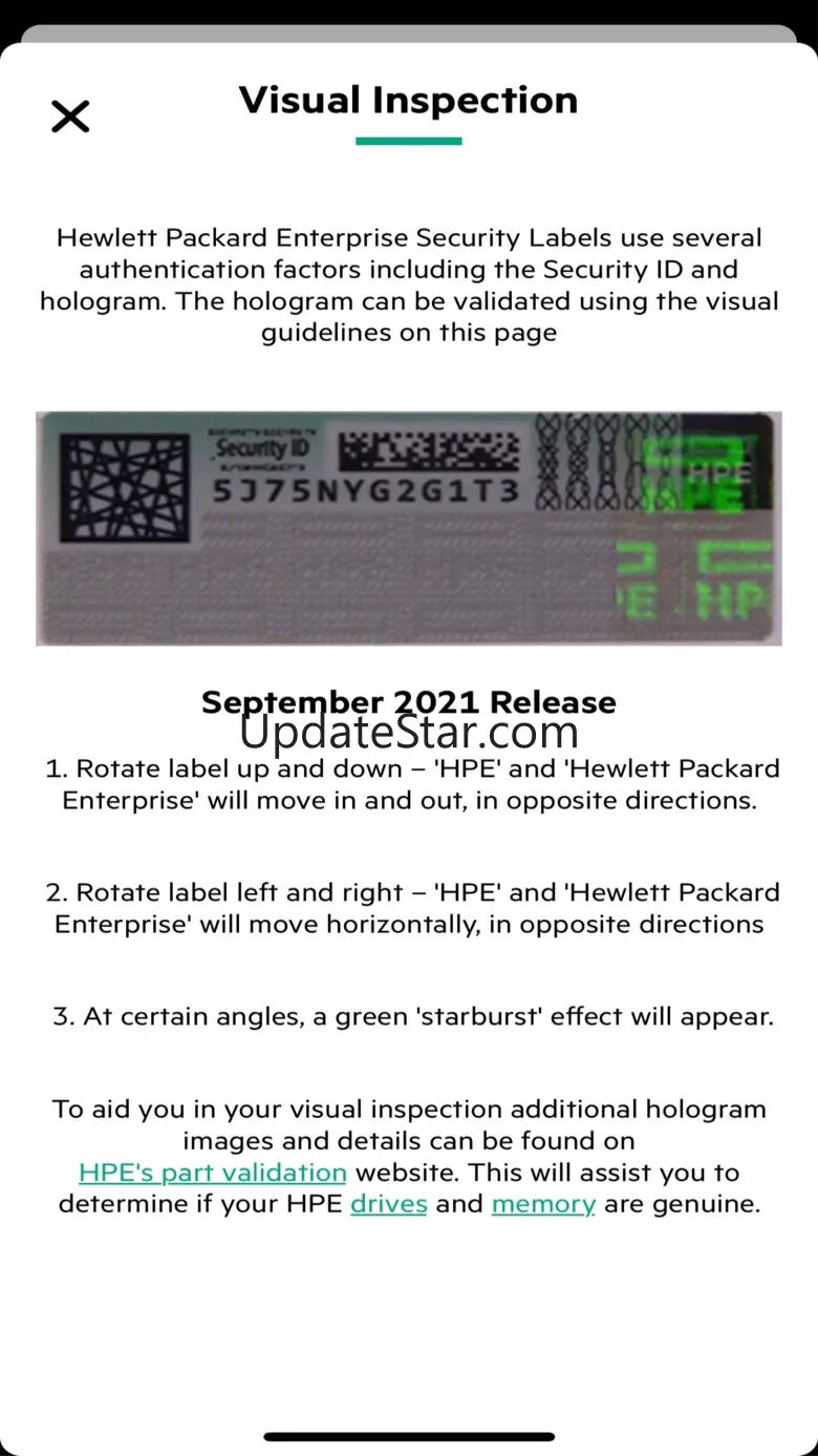 HPE Parts Validation 3.0.0