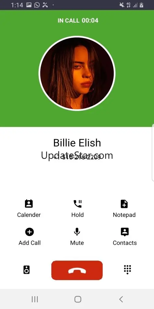 Fake call from Billie Elish 1.1