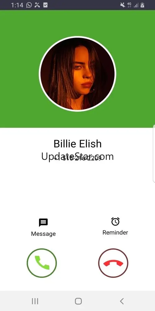 Fake call from Billie Elish 1.1