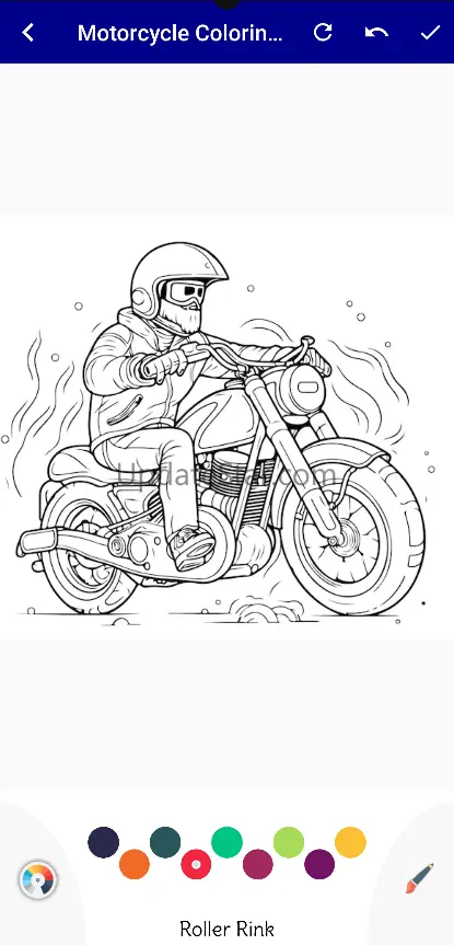 Cool Motorcycle Coloring Book 1.7