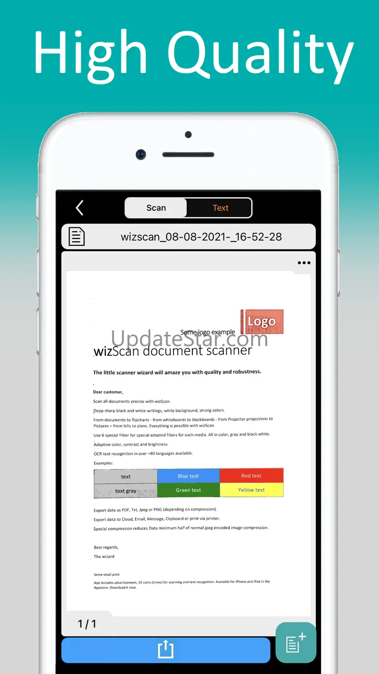 wizScan PDF document scanner 1.4.9