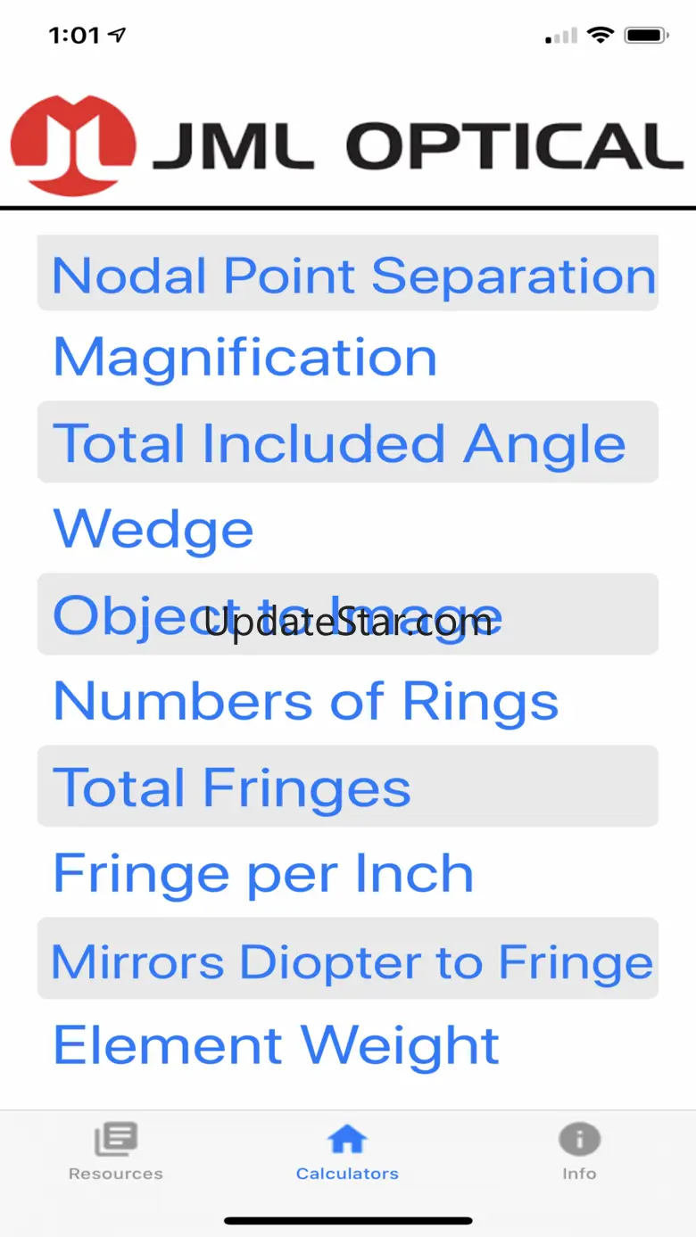 JML Optical Calculator 1.1