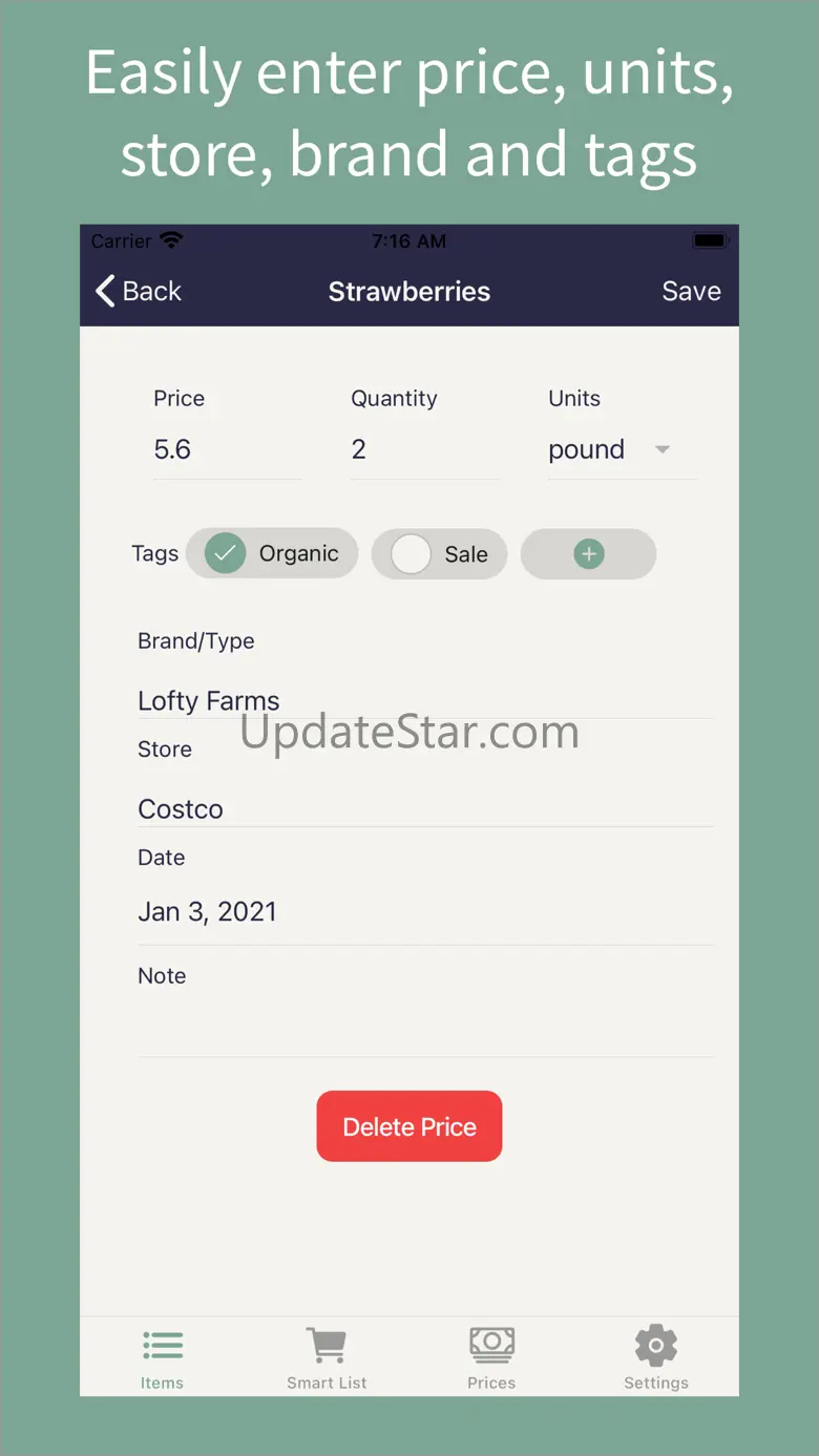 PricedLess 0.7.0