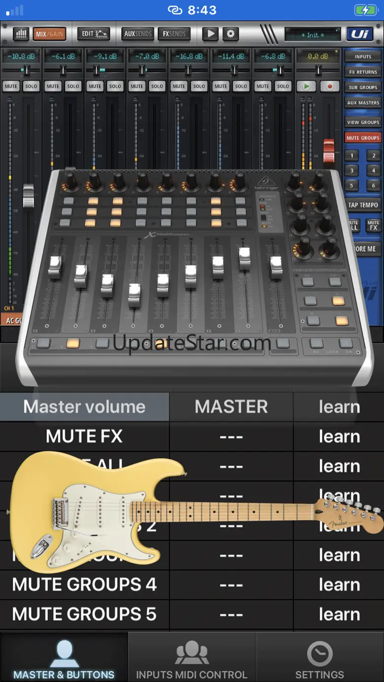 Ui MIDI mixer 2.1.21