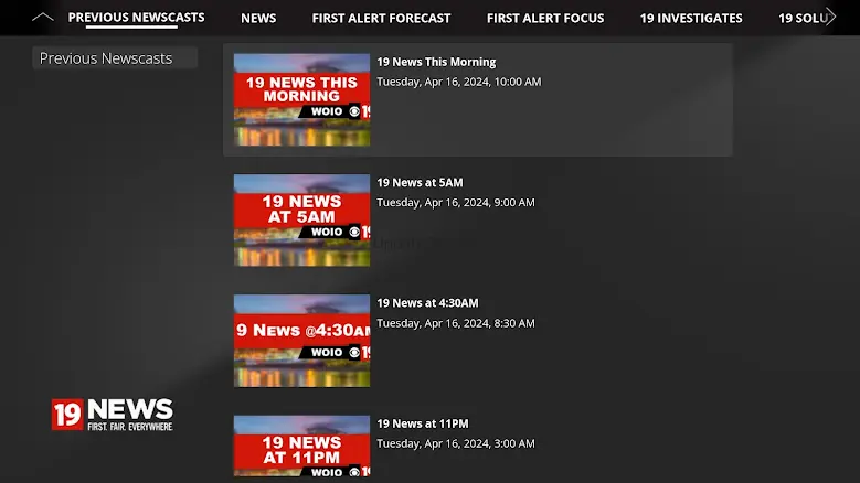 WOIO Cleveland 19 News 7.0.15