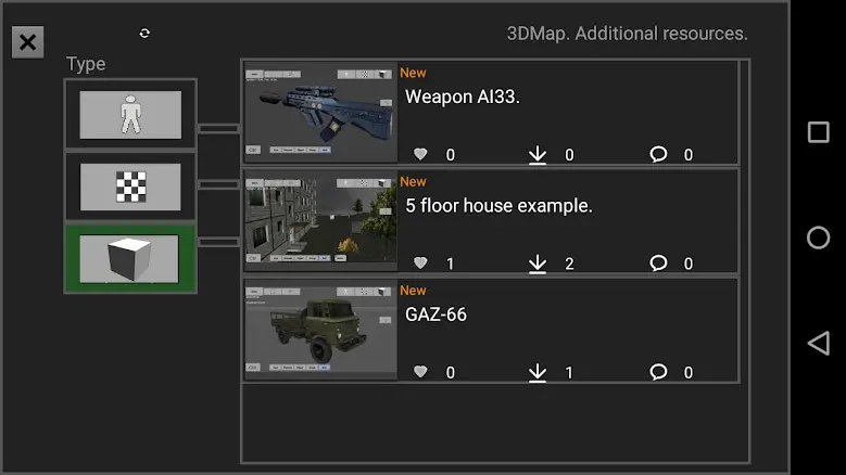 3DMap. Resource storage version 1.28
