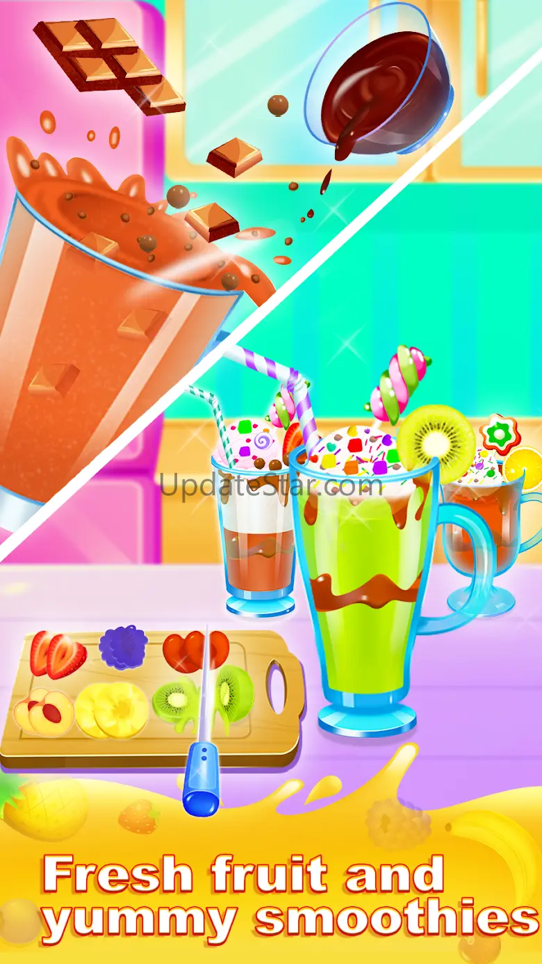 Ice slushy smoothie maker game