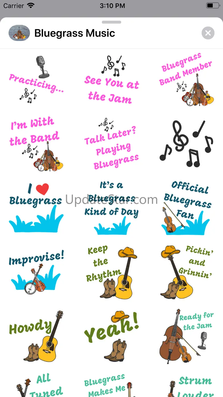 Bluegrass Music Stickers 2.0