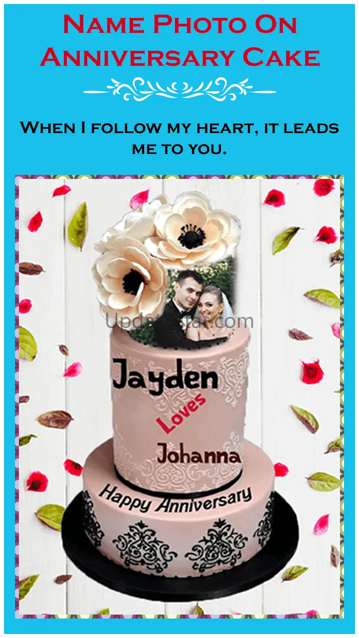 Name Photo On Anniversary Cake 16.0
