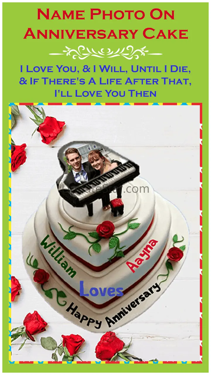 Name Photo On Anniversary Cake 16.0