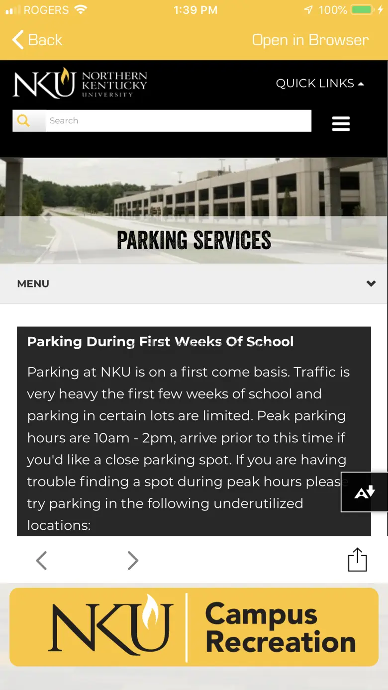 NKU Campus Rec 6.0.1