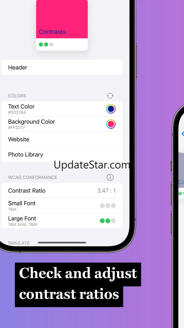 Contrasts - WCAG Colors 2.4.0