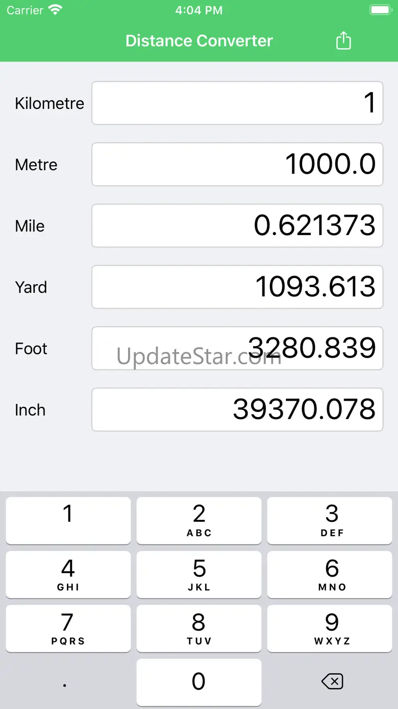Distance Converter Km Mile Yd 1.0