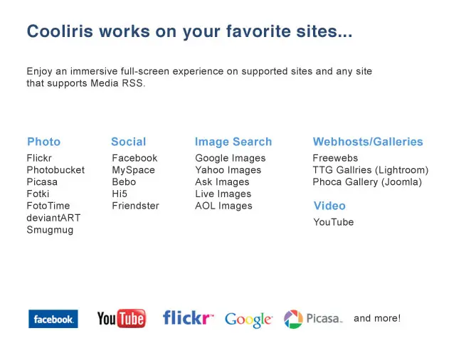 Cooliris for Internet Explorer 1.12.0