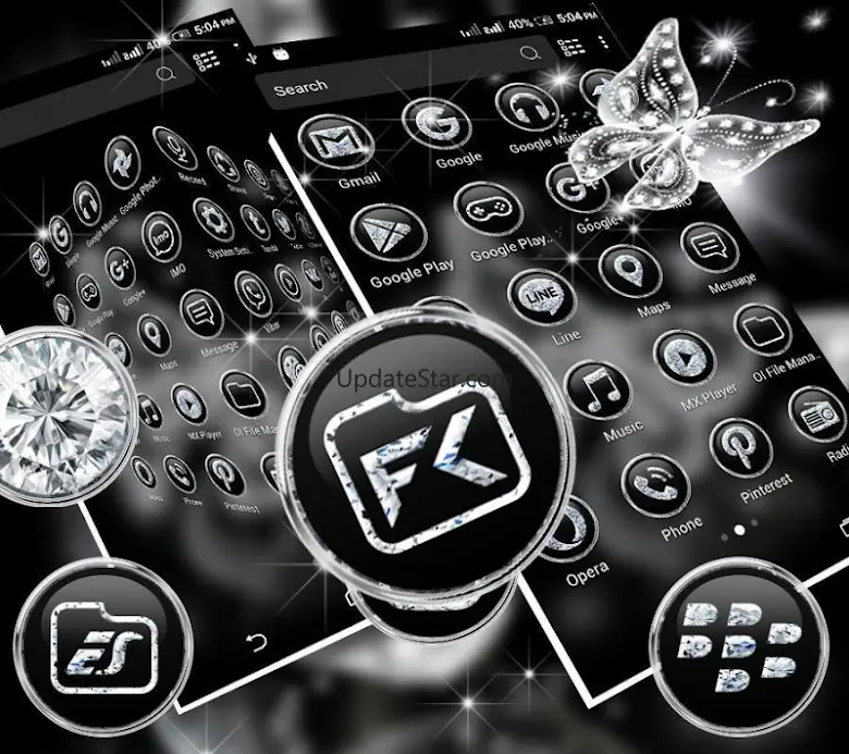 Glassy Butterfly LauncherTheme 5.0