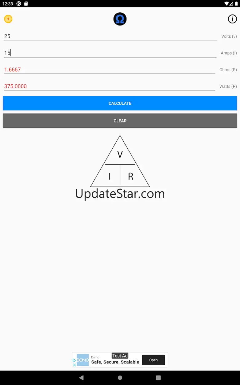 Ohms Law Calculator 5.7
