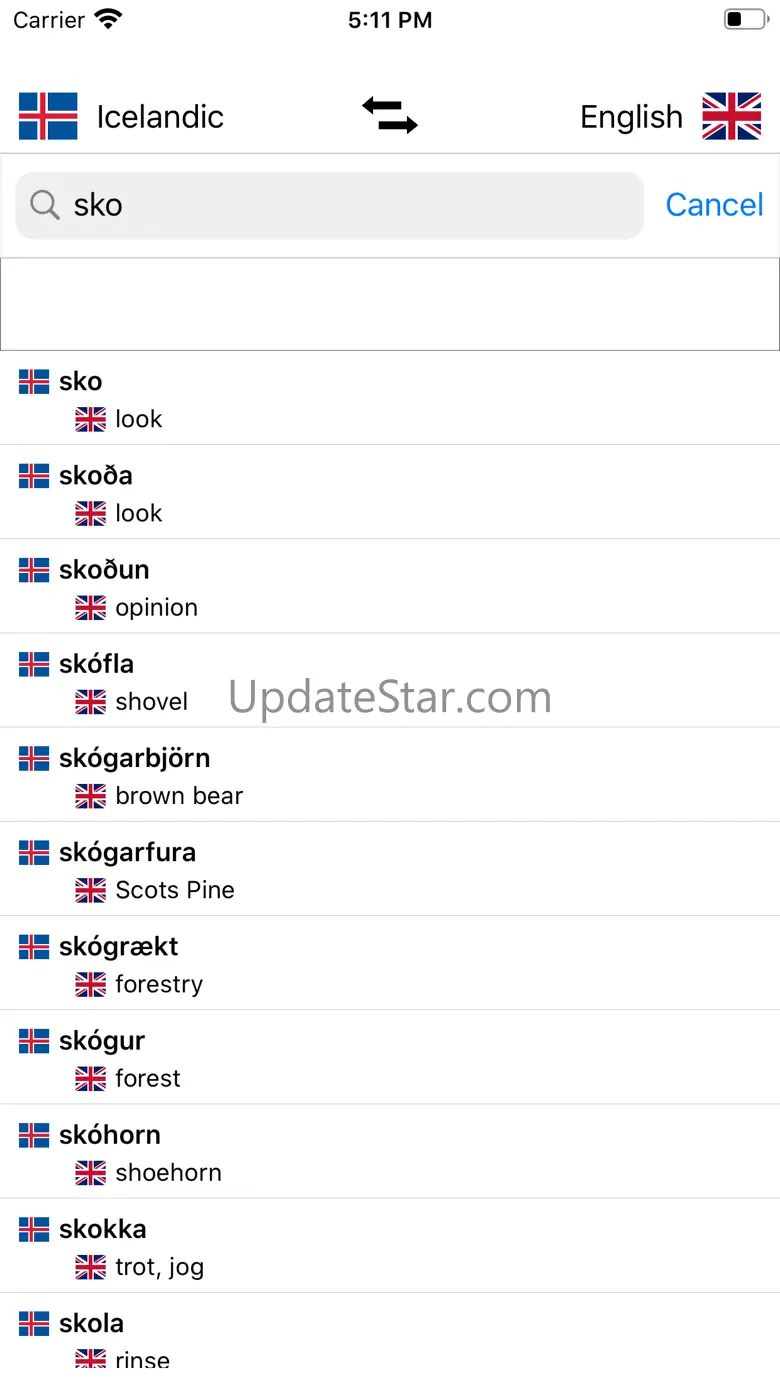 Icelandic-English Dictionary 2.0