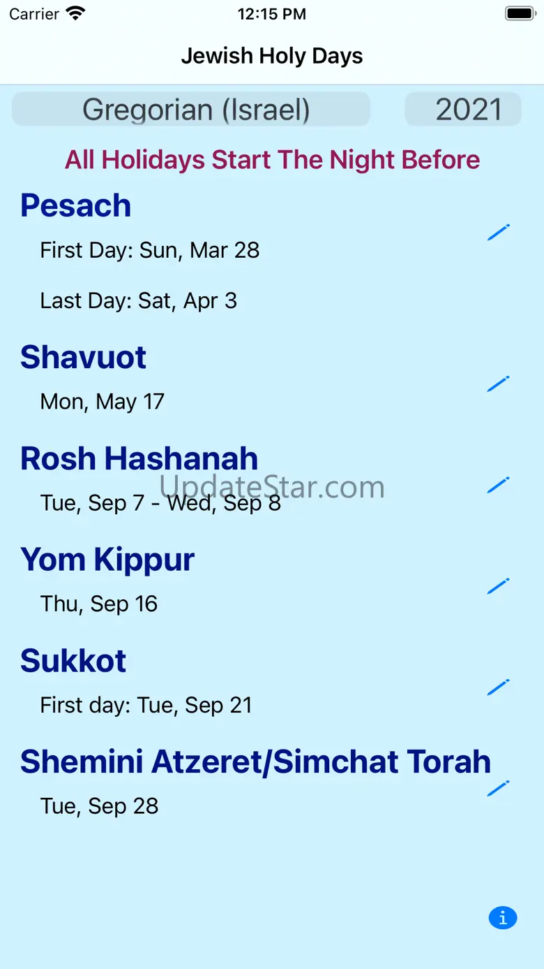 Jewish Holy Days 1.0