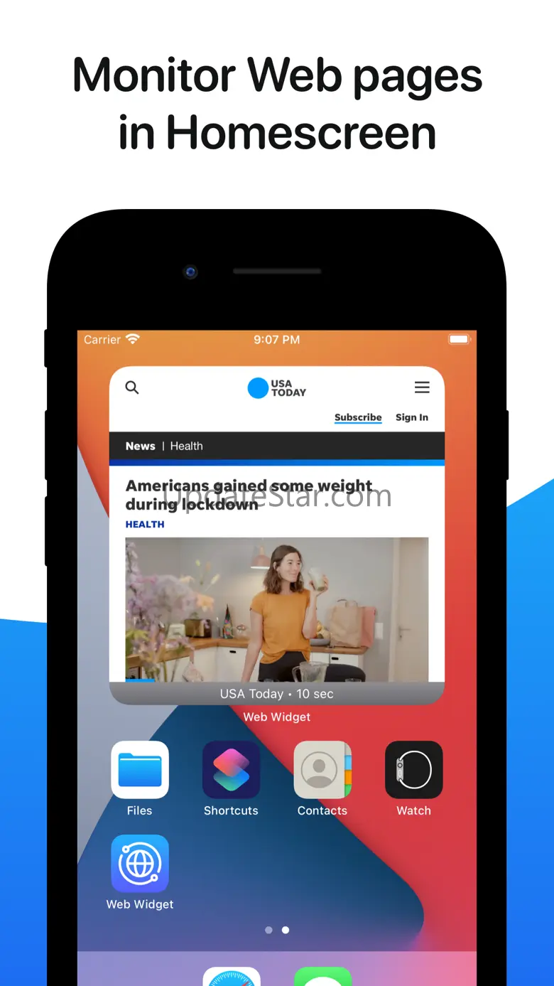 Web Widget: Webpage screenshot 1.1