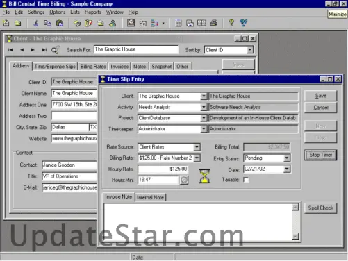 Bill Central Time Billing