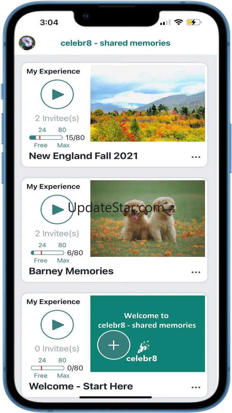 celebr8 - shared memories 1.14