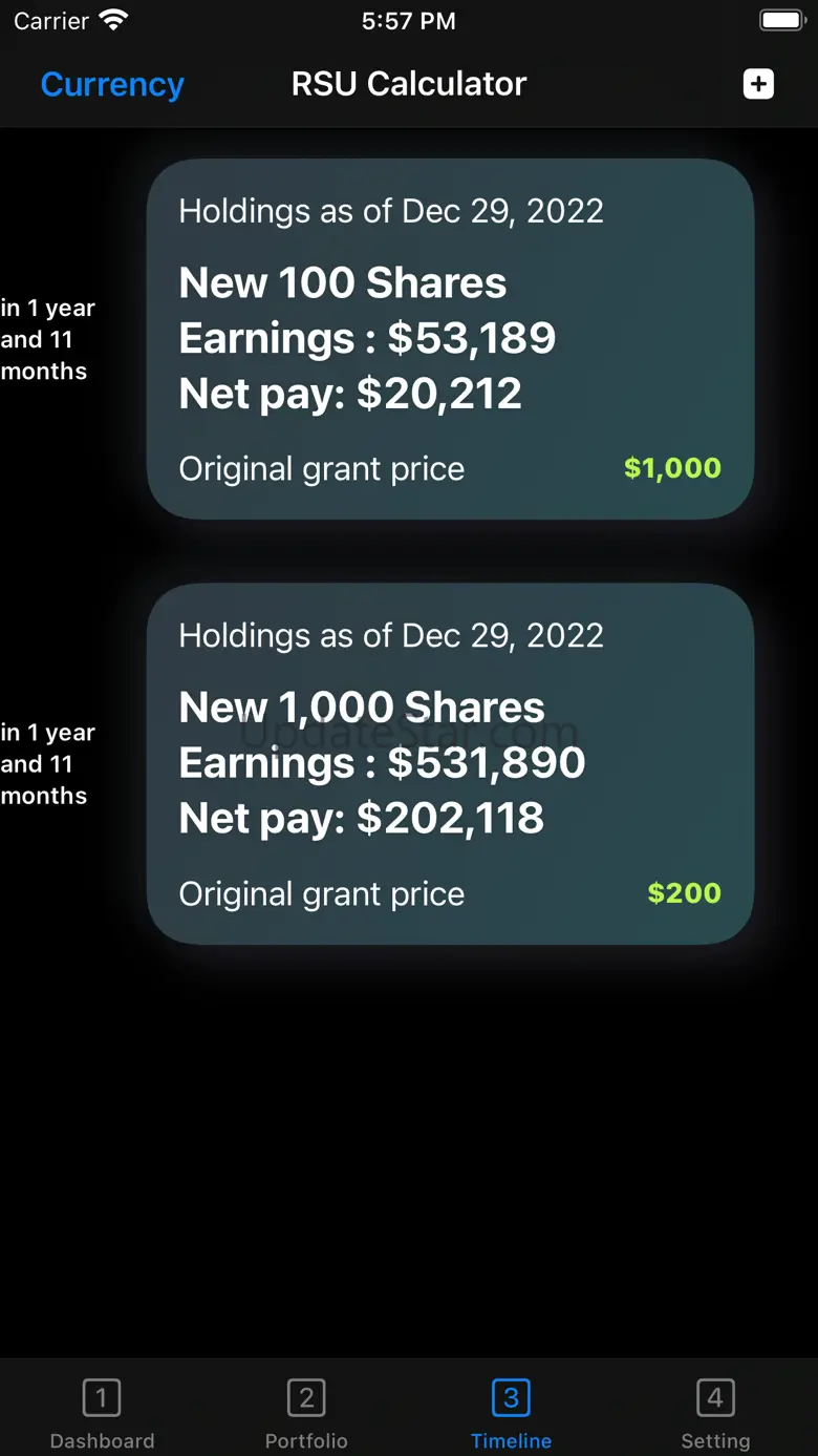 RSU Calculator 1.2.4