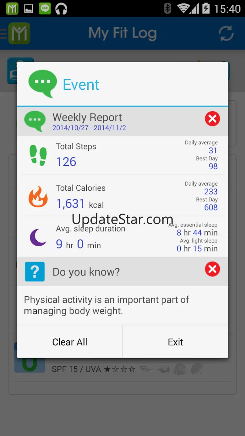 My Fit Log 5.5.2106.169
