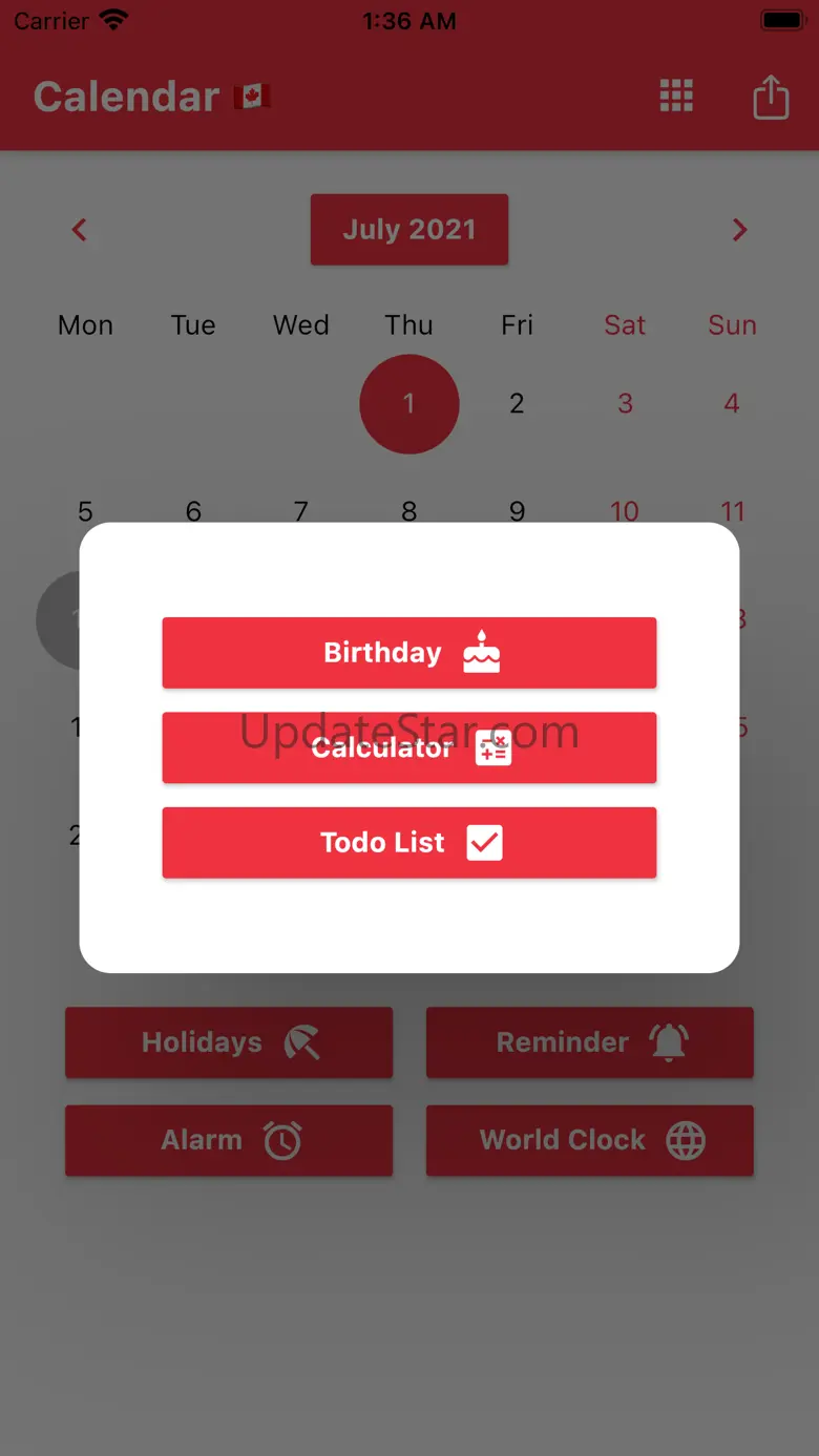 Canadian Calendar 2024 6.6.72