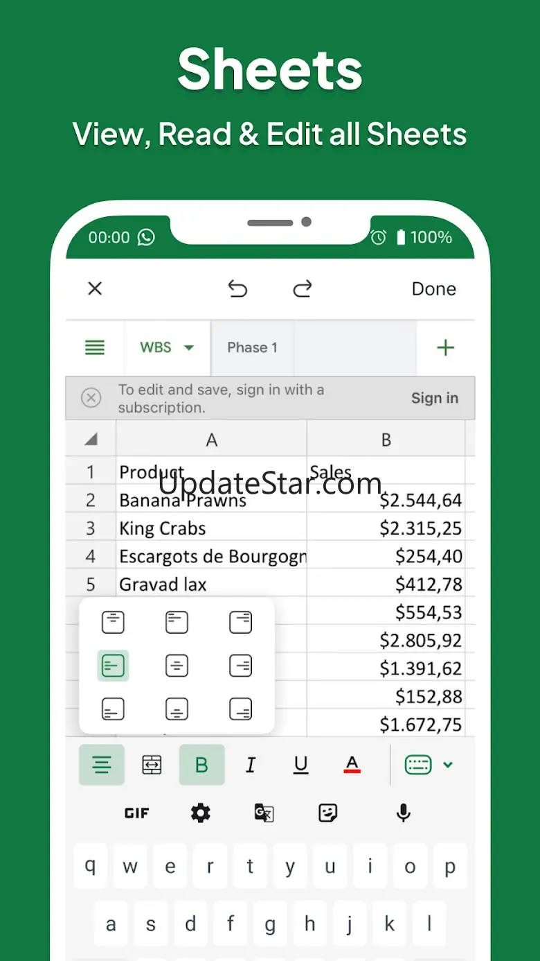 SheetsReader:View, Edit, Share 1.2.3